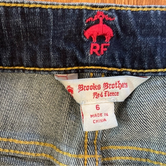 BROOKS BROTHERS Women’s Red Fleece Regular Fit Blue Jean Denim Size 6 - Picture 5 of 12
